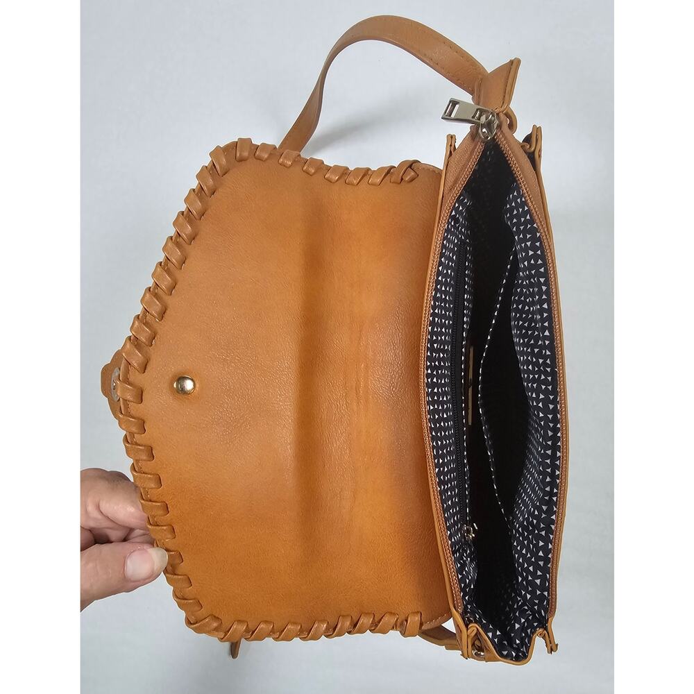 MADISON WEST Crossbody Brown Pocketbook Handbag Purse Faux Leather - Picture 6 of 9